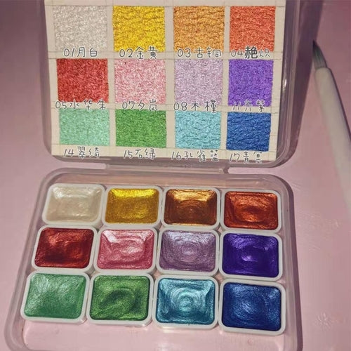 6/12/18 Colors Pearlescent Watercolor Pigment Pearlescent Pigment Art