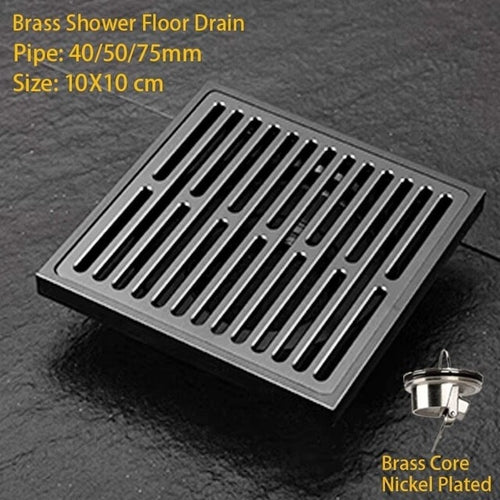 Brass Floor Drain, Metal Grey Color, Washing Machine, Bathroom,