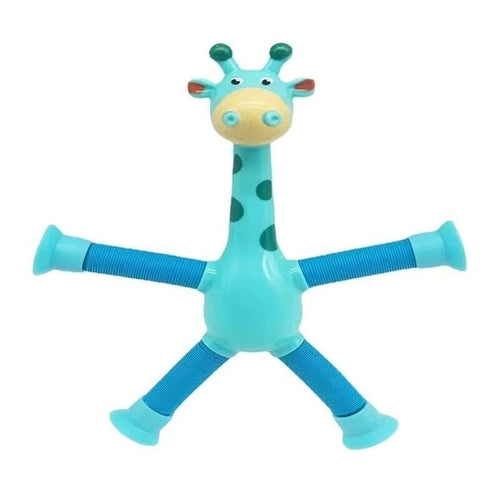 Children Suction Cup Toys Pop Tubes Stress Relief Telescopic Giraffe