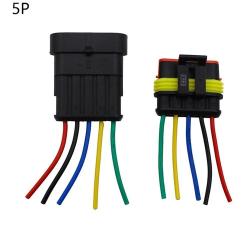 1set AMP 1P 2P 3P 4P 5P 6P Way Waterproof Electrical Auto Connector