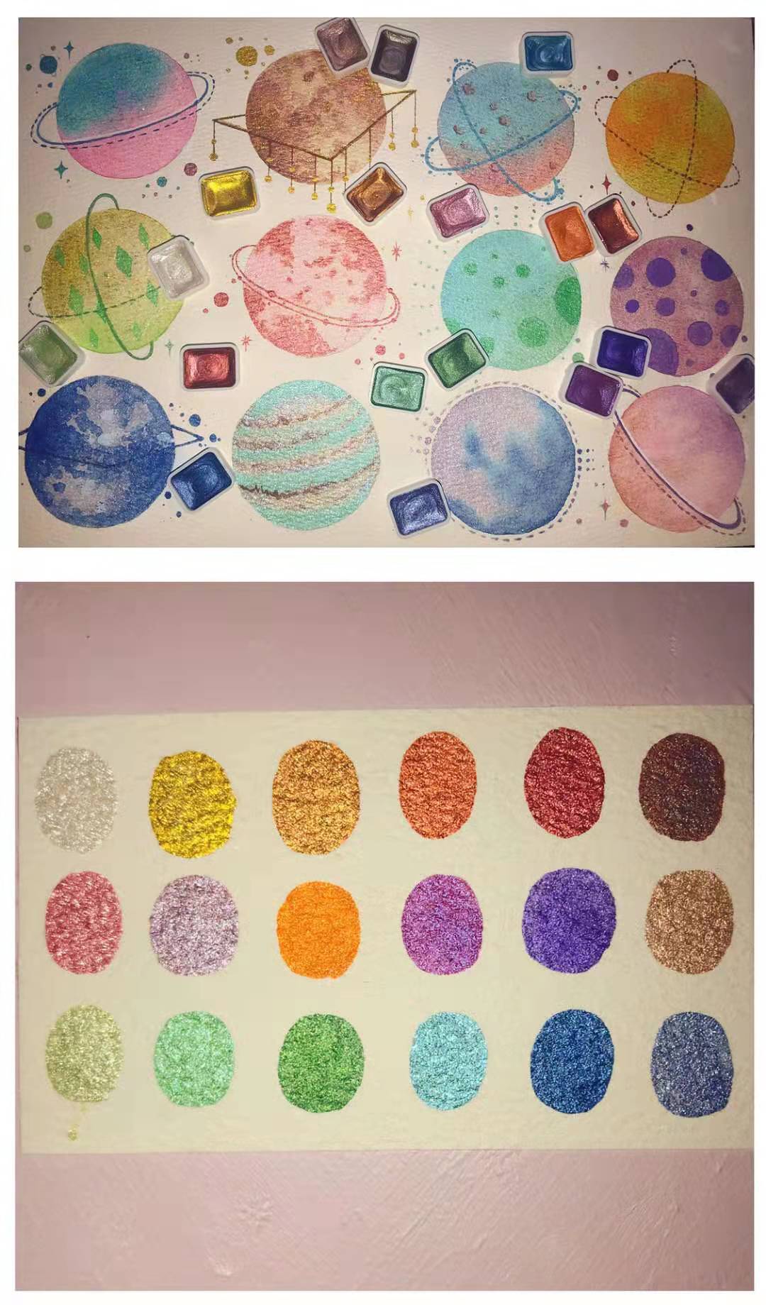 6/12/18 Colors Pearlescent Watercolor Pigment Pearlescent Pigment Art