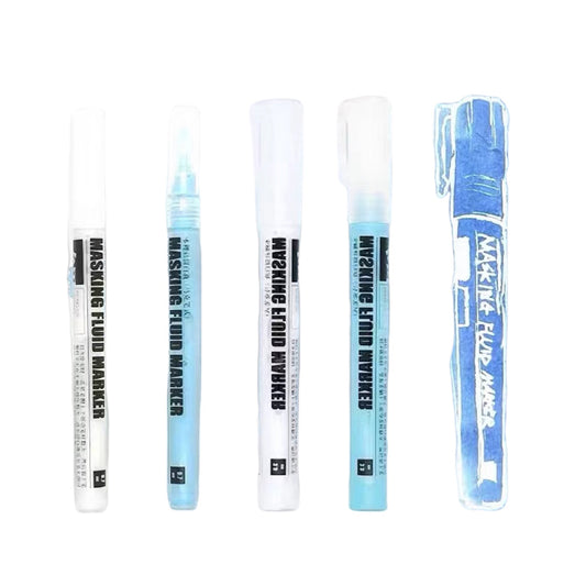 White Watercolor Masking Fluid Liquid Pen Gum Art Eraser Set For