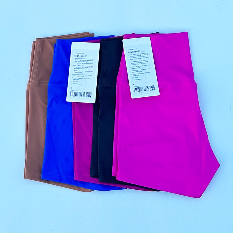 Women lulu Biker Shorts Women Sport Shorts High Waist Pants Fitness