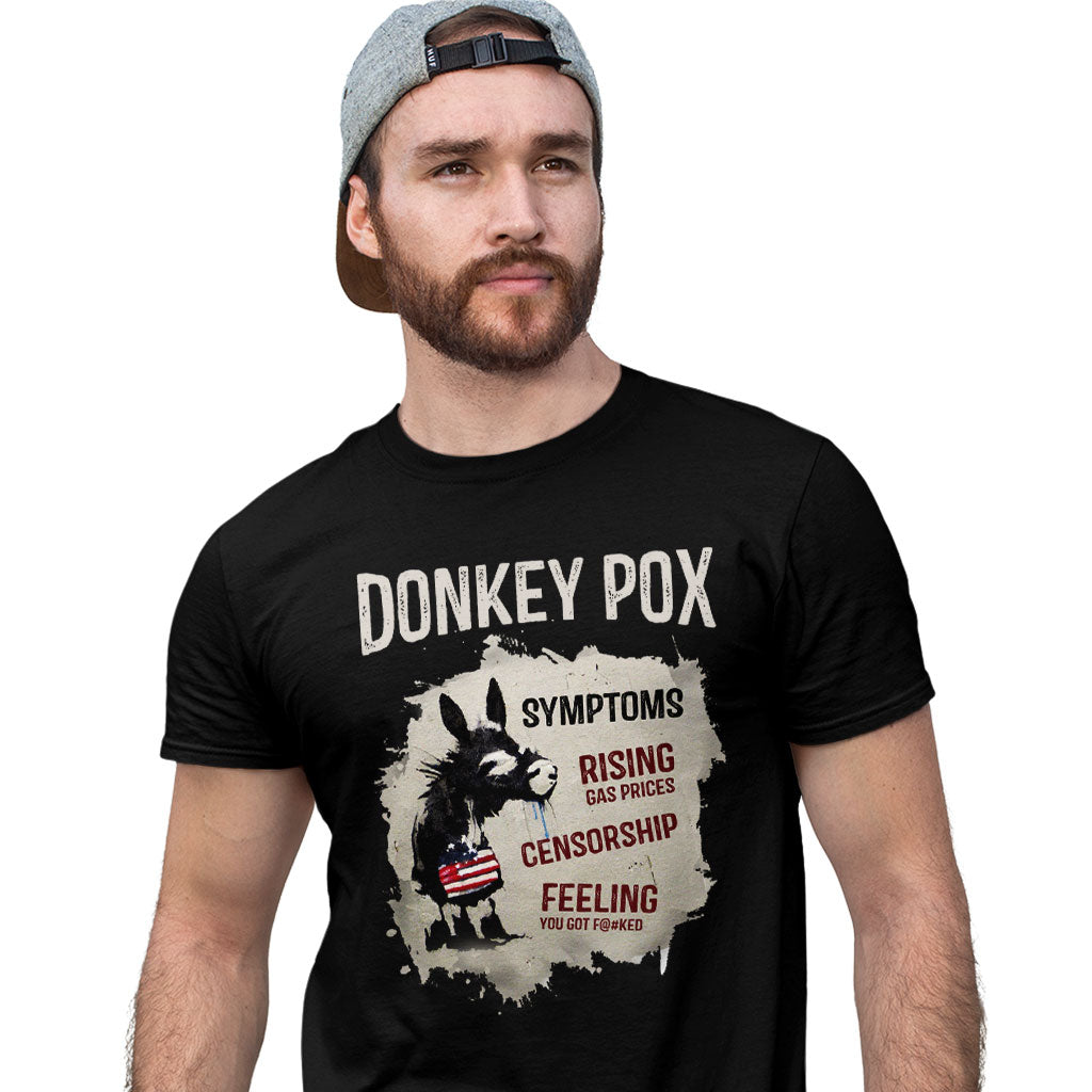 Donkey Pox Graphic T-Shirt - Sarcastic Made In The USA Jersey T-Shirt